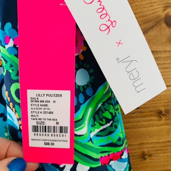 NWT Lilly Pulitzer luxletic aila skort take me out to sea - Picture 3 of 4